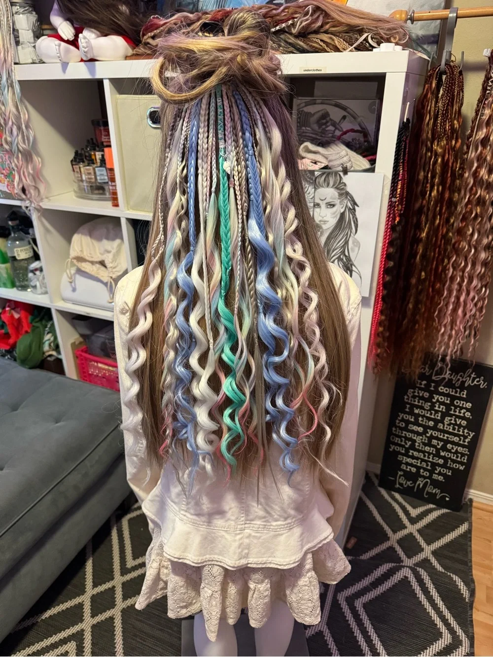 Pastel Mermaid Hair Extensions - Multi Color